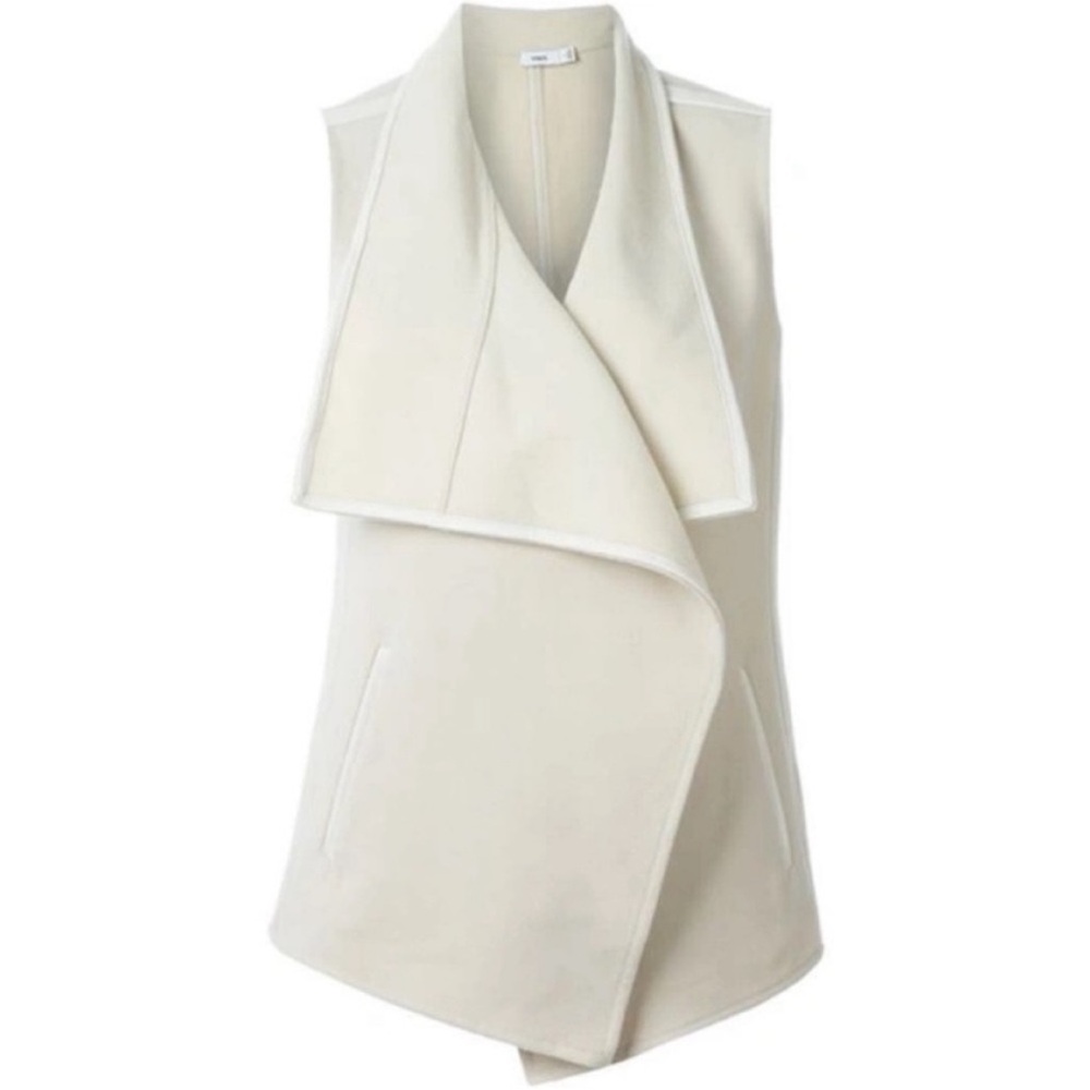 VINCE Elegant Cream Women's Sweater Vest